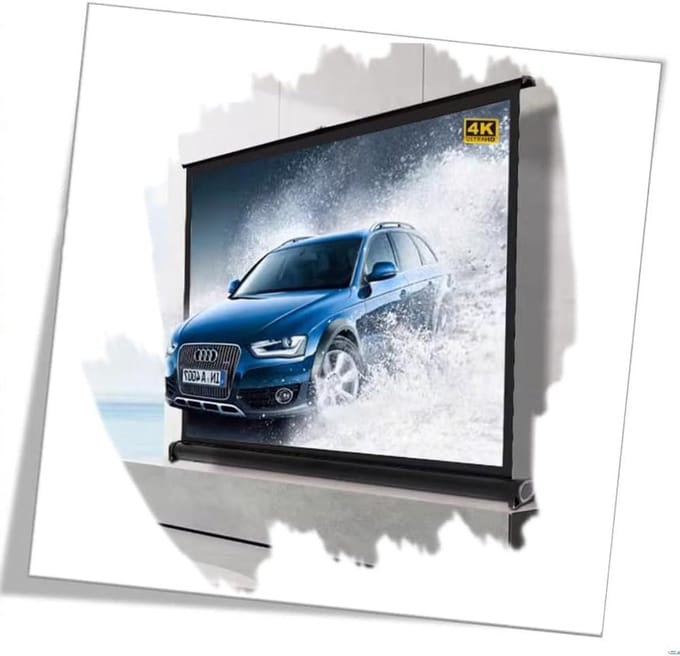 Projectiescherm - Beeldscherm - Presentatie Buiten - Lichtgewicht Ontwerp - 20 inch - Wit