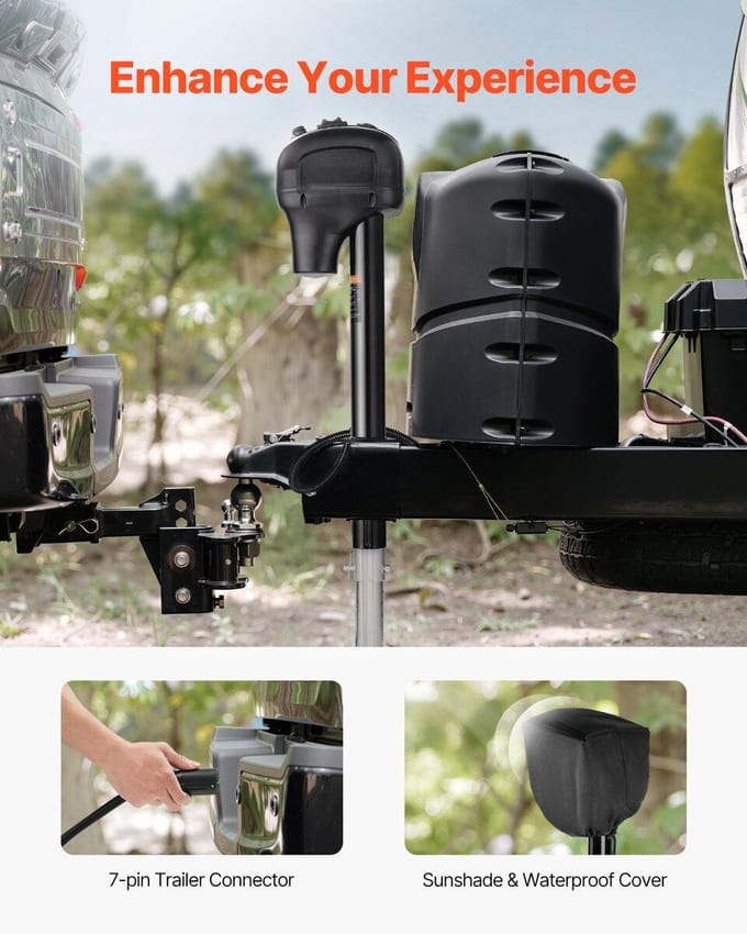 Jack de Remorque Électrique 3500 lbs Jack de Langue Motorisé pour Remorque RV et Camping-car