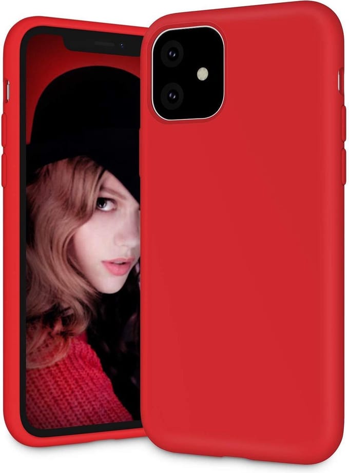 HB Hoesje Geschikt voor Apple iPhone 11 - Rood - Siliconen Back Cover