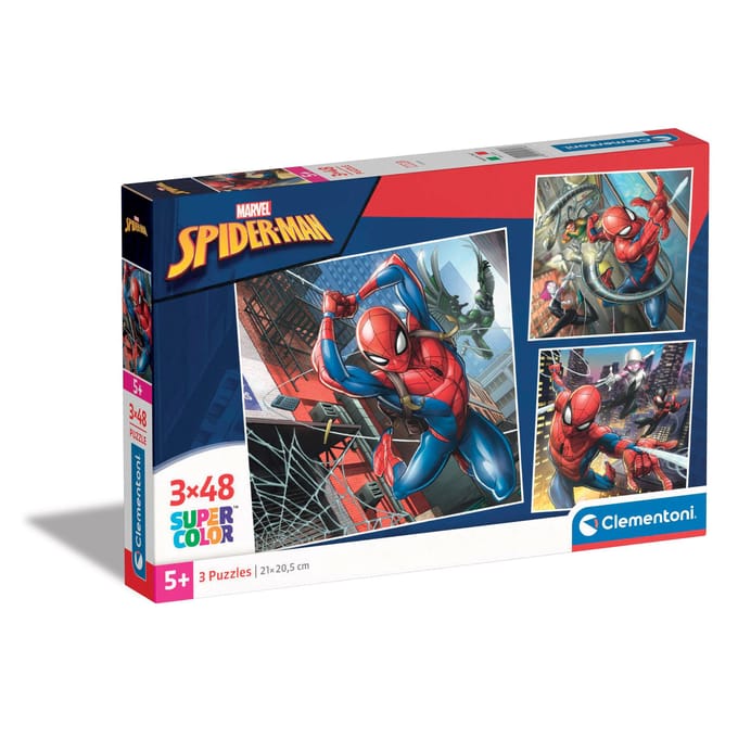 Clementoni Jigsaw Puzzle Super Color Square Marvel Spiderman 3x48pcs. 2D Puzzels