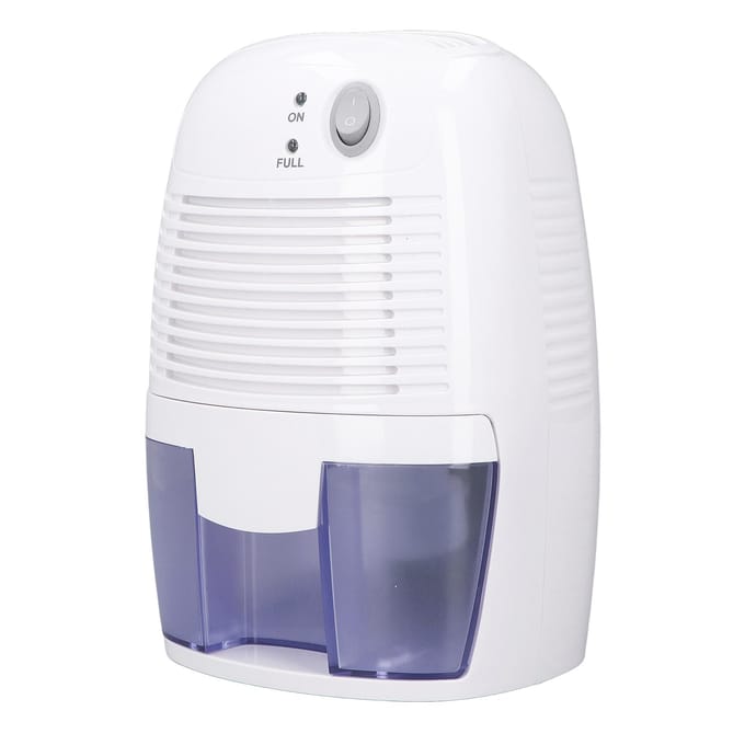 Mini Luchtontvochtiger USB 500ml Zeer Effectief Slimme Bediening Stil Vochtafvoer Kast white