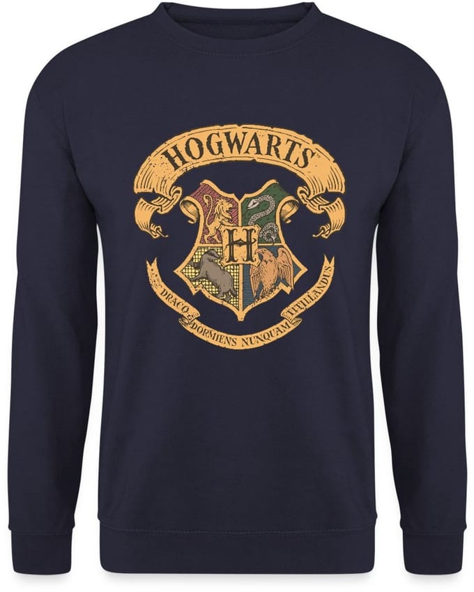 Harry Potter Zweinstein Wapenschild Hogwarts Sweater Heren