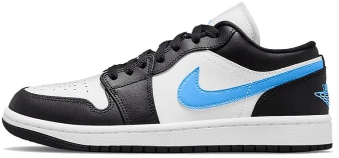 JORDAN 1 LOW "BLACK UNIVERSITY BLUE WHITE" EU36.5