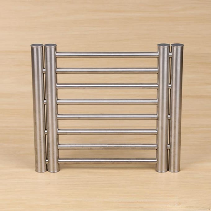 Échelle Acier Inoxydable Dessous de Plat de Cuisine Protection de Plan de Travail Support de Pot de Casserole gray