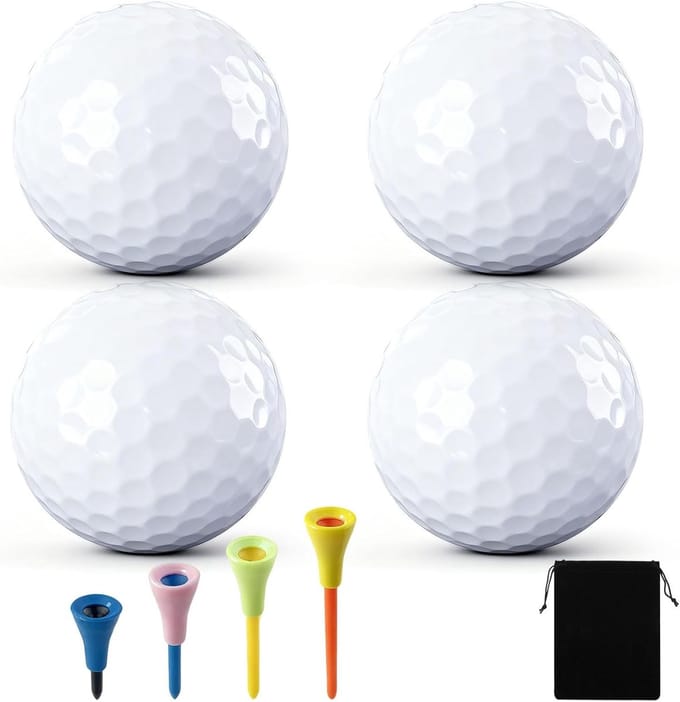 Dailygoods - Golfballen set van 4 stuks voor trainingsdoeleinden