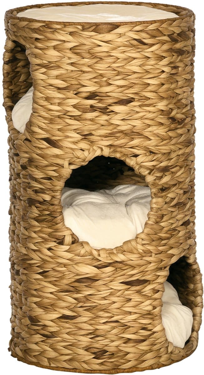 PawHut Katzenturm mit Kissen und 3 Eingängen D30-697V00