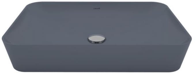 Creavit Ultra Keramische Opbouw Wastafel – 60x40 cm – Mat Basalt