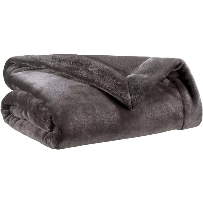 Deken Vivaraise Tender in polyester, kleur asfalt - 150 x 200 cm