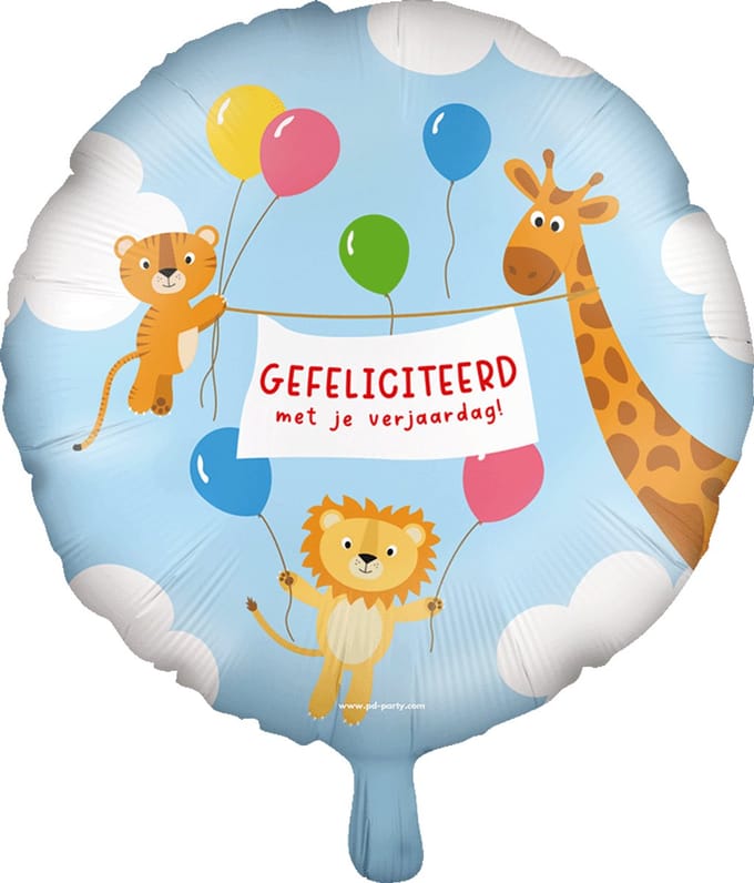 Foil balloon - Gefeliciteerd kids