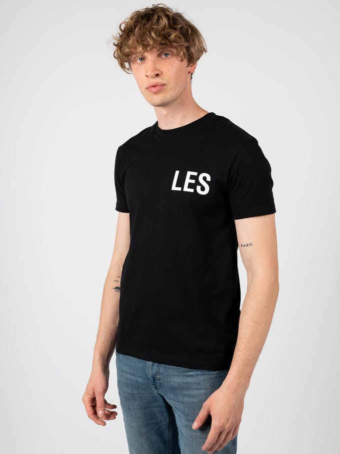Les Hommes T-shirt Mannen zwart