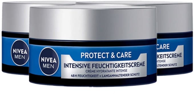 3x Nivea Men Protect & Care Intensive Creme Doge huid - 50ml