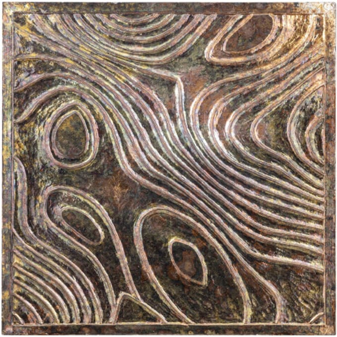 PTMD Wandpaneel Connolly - 90x2x90 cm - Hout - Groen