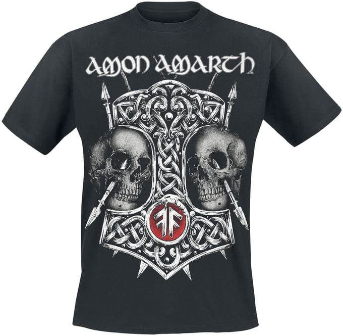 Amon Amarth T-shirt - Hammer & Skulls - S tot 4XL - voor Mannen - zwart