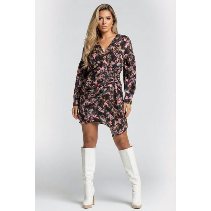 IRO Paris Divam Dress Multico Pink Größe: 38 | Minikleider Outlet | Damen | Rosa