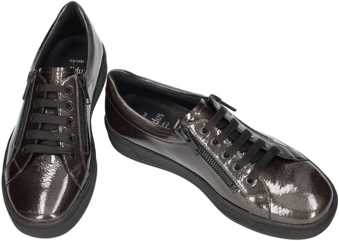 Solidus -Dames - grijs donker - sneakers - maat 38