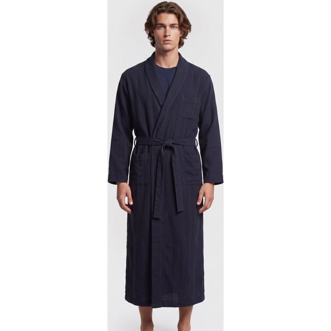 ARKET Perry Robe Blue Taglia: L Short | Abbigliamento da Notte Outlet | Uomo | Blu