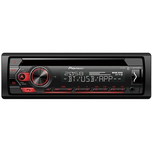 Pioneer DEH-S320BT Autoradio Enkel din Rood-CD Tuner-USB-Bluetooth - 4 x 50 W