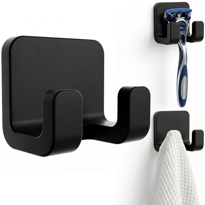 Minismus Scheermeshouder van silicone met zelfklevende montage voor muur badkamer en douche