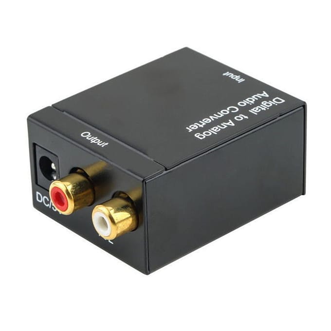 Optische Coaxiale Toslink Digitaal naar Analoog o Converter Adapter zwart