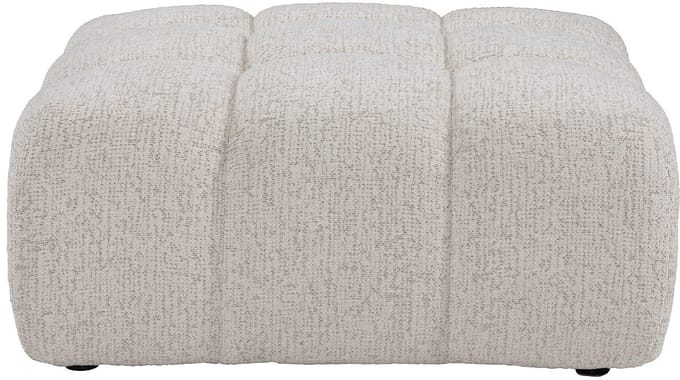Vente-unique Poef in beige gemêleerde stof FACIVIL