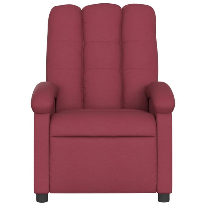 vidaXL - Fauteuil - verstelbaar - stof - wijnrood