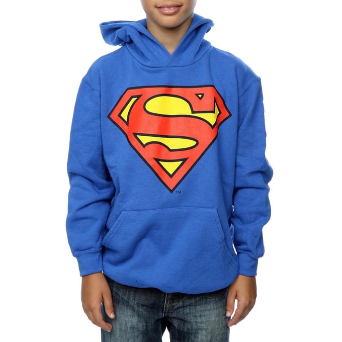 DC Comics Jongens Superman Logo Hoodie (Koningsblauw)