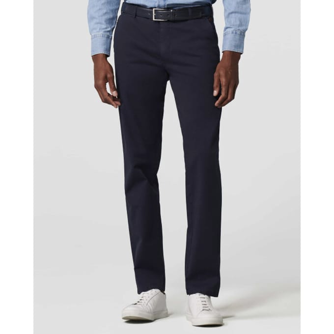 Meyer Broek Bonn Constant Color Cotton Flat-Front Navy / male