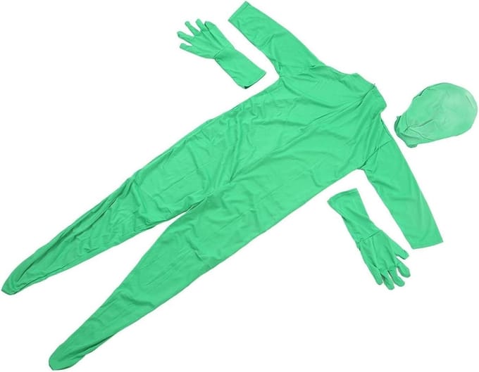 Groen Fotografie Bodysuit met Full-Body Split Design