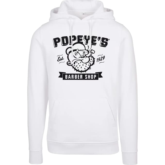 Merchcode Popeye - Popeye Barber Shop Hoodie/trui - M - Wit