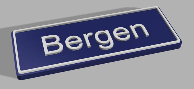 Koelkast magneet Bergen 8 X 3 CM