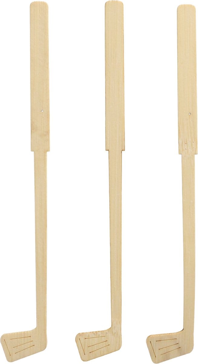 Roerstaafje bamboe pure 15cm golf/pk100