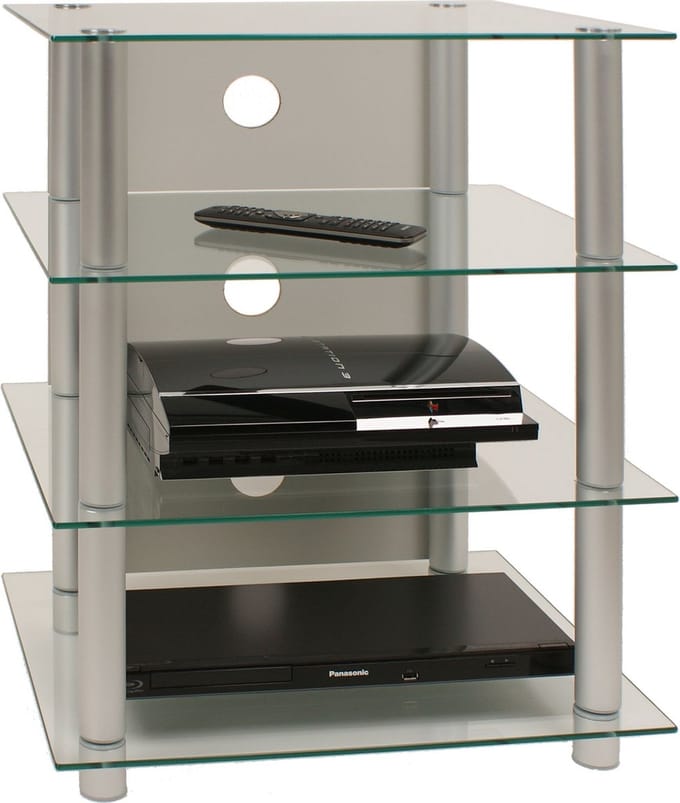 Hifi meubelrek kast phono plank aluminium glas phono media plank Blados