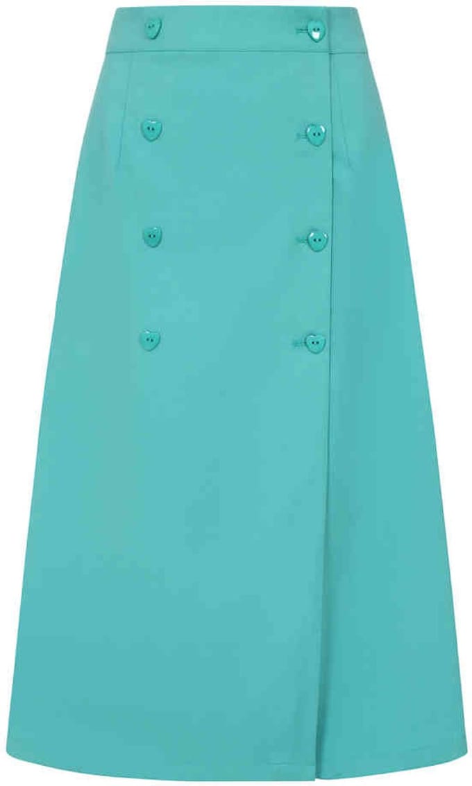 Banned - Hanna Heart Lange rok - S - Turquoise