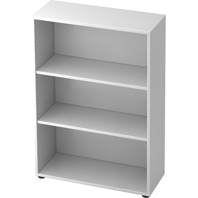 TARA boekenkast, 3 OH, stapelbaar, B. 800 x D 330 x H 1144 mm, wit