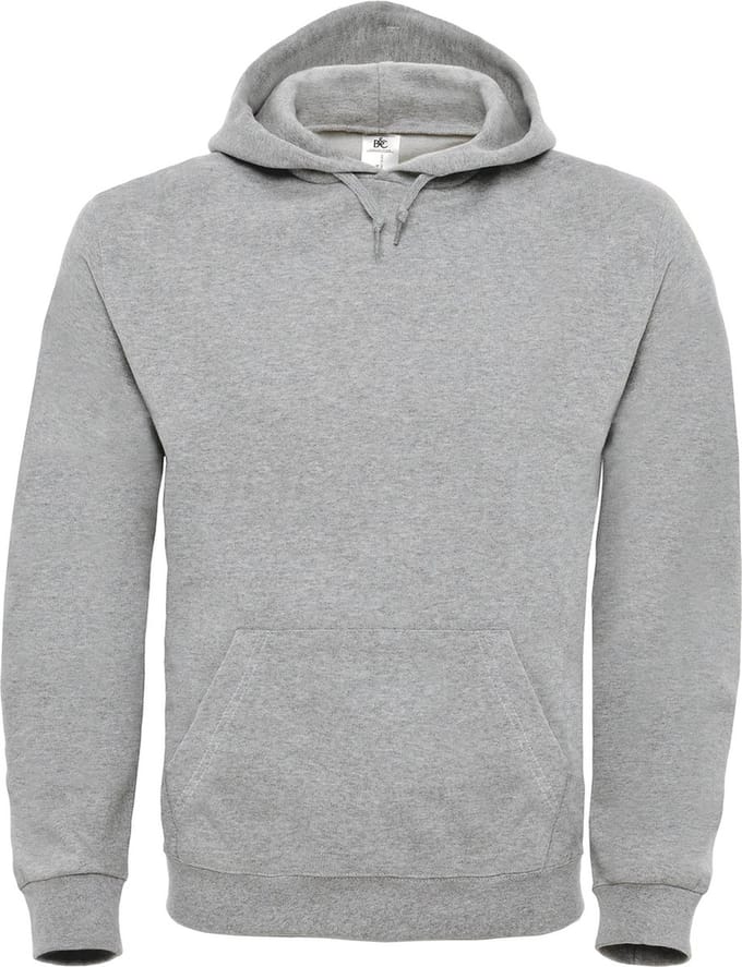 Cotton Rich Hooded Sweatshirt B&C Collectie maat M Heather Grijs