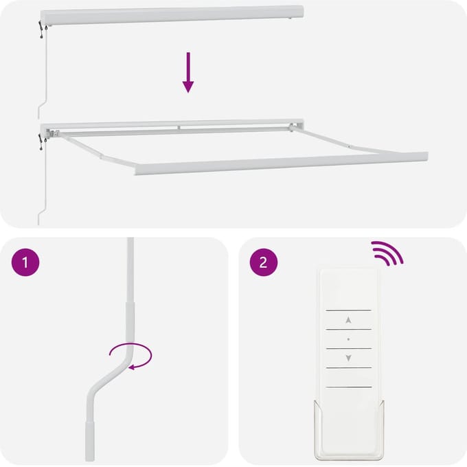 vidaXL - Uitschuifbare - luifel - Lichtgrijs - en - wit - 450 - × - 300 - cm