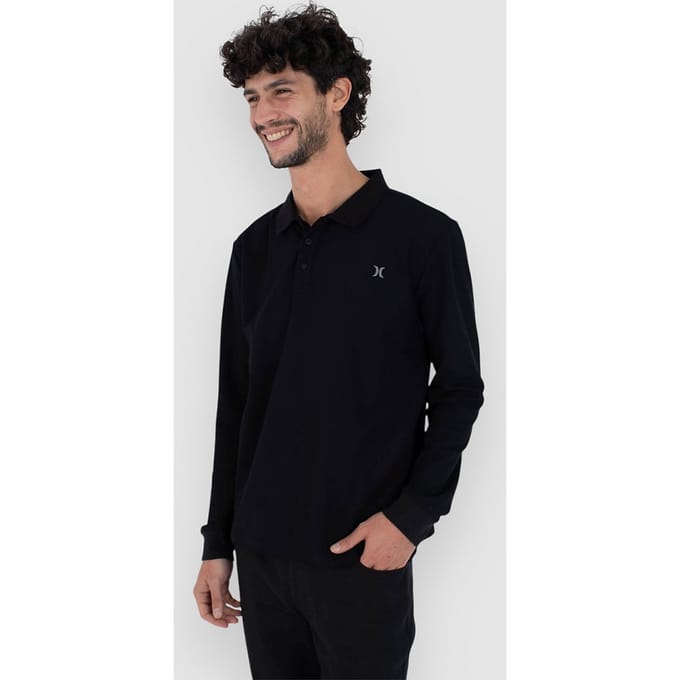 Hurley Icon Longsleeve Polo zwart