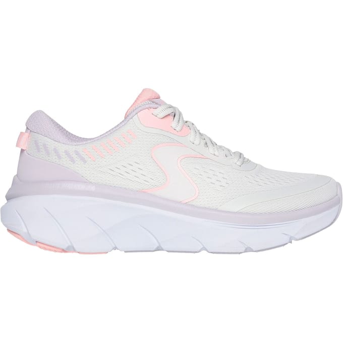 Skechers D'Lux Walker 2.0 Active Pace Textile Dames Off White/Pink Trainers