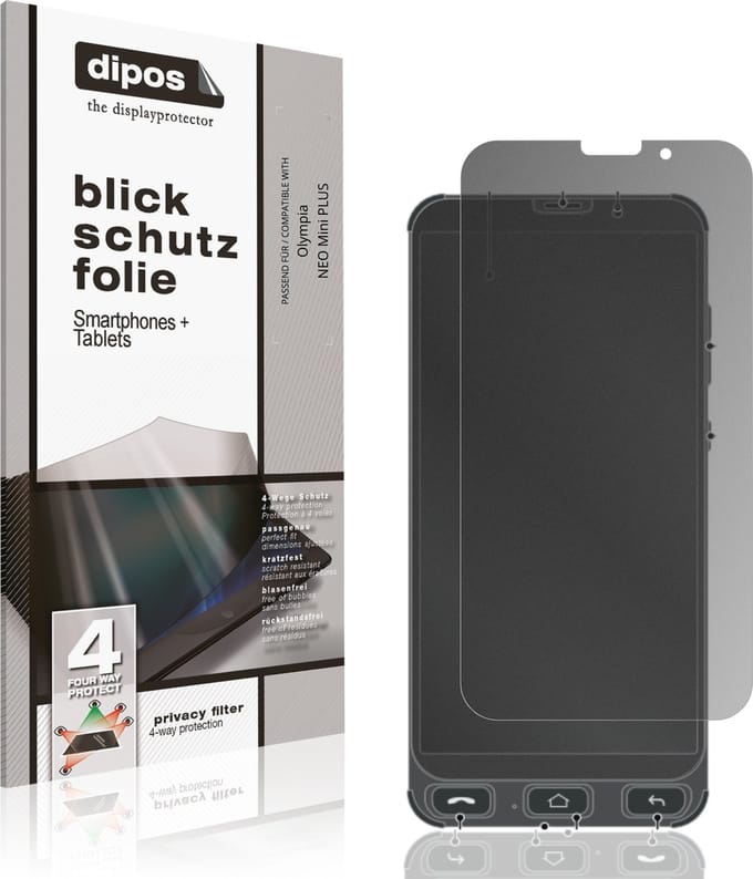 dipos – Matte Privacy Screenprotector geschikt voor Olympia NEO Mini PLUS | Anti-Spy Beschermfolie