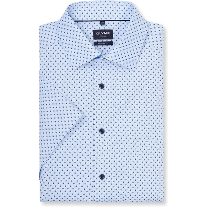 OLYMP Luxor Overhemd, Modern Fit, New Kent, Bleu