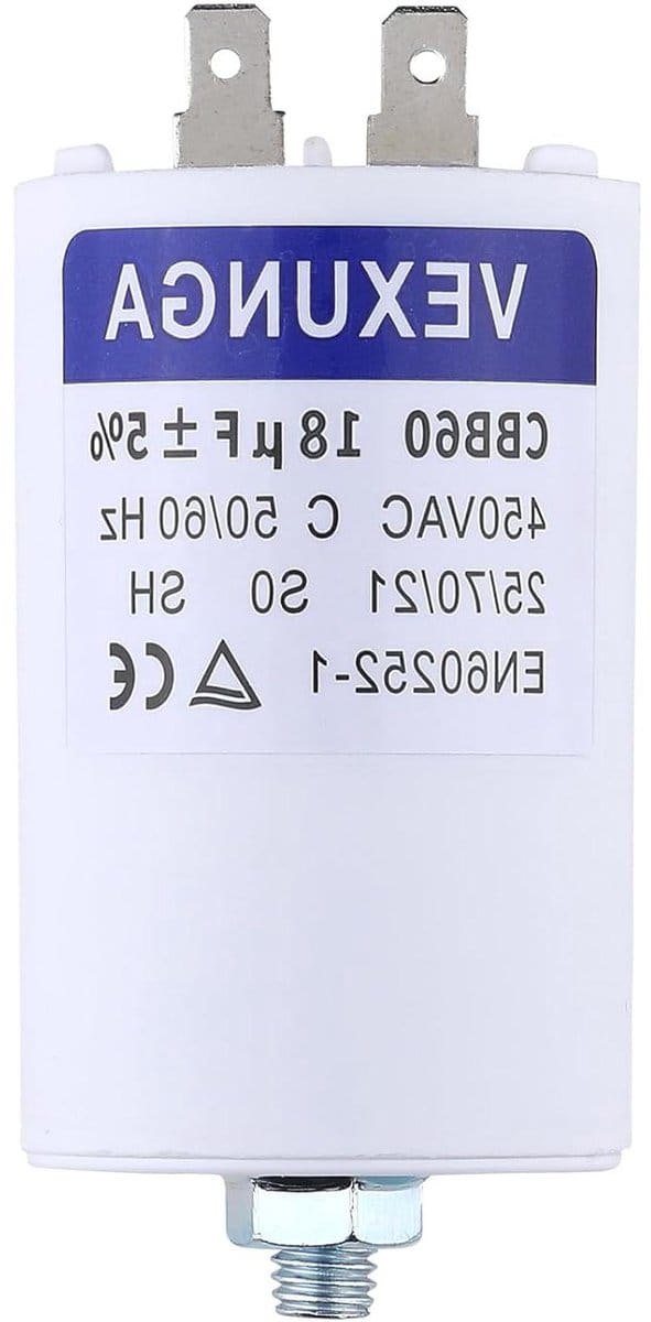 Startcondensator Motor - Motorcondensator CBB60 - Motor Ondersteuning - Hoge Spanning - 18µF 450V - Zwart