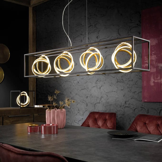 FISCHER & HONSEL LED hanglamp Gisi, CCT, dimbaar, 4-lamps