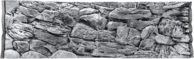 Ceramicnature Achterwand Aquarium 1,16 Meter Polyester Grijs
