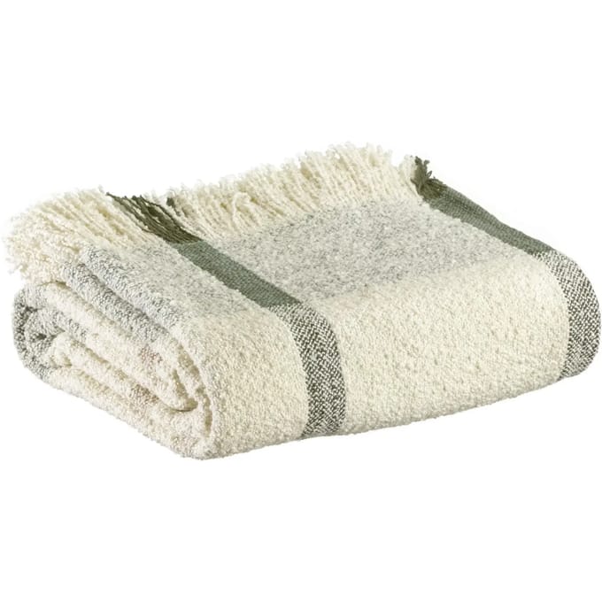 Gebreide plaid Vivaraise Jane - 130x160 cm, gerecycled polyester en katoen