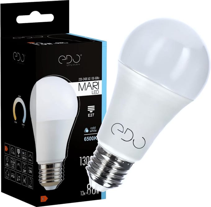 Energiezuinige LED Lamp E27 13W Koud Wit 6500K 1300 Lumen