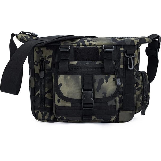 Camouflage Schoudertas Heren Computertas Grote Crossbodytas Herentas Vrijetast Below 20L