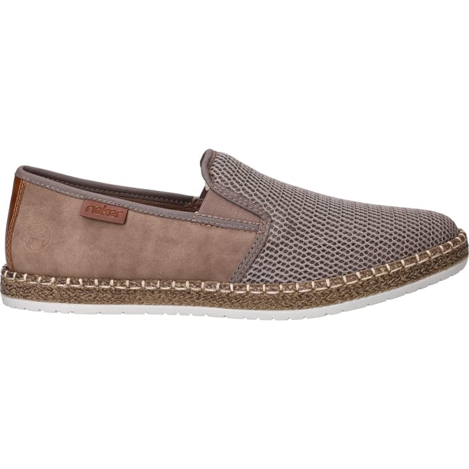 Rieker Instappers taupe G1/2-leest Synthetisch - Maat 44