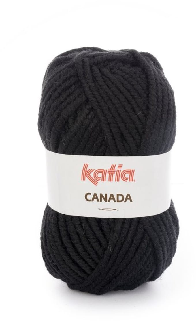 Katia Canada - 02 zwart - Acryl Garen