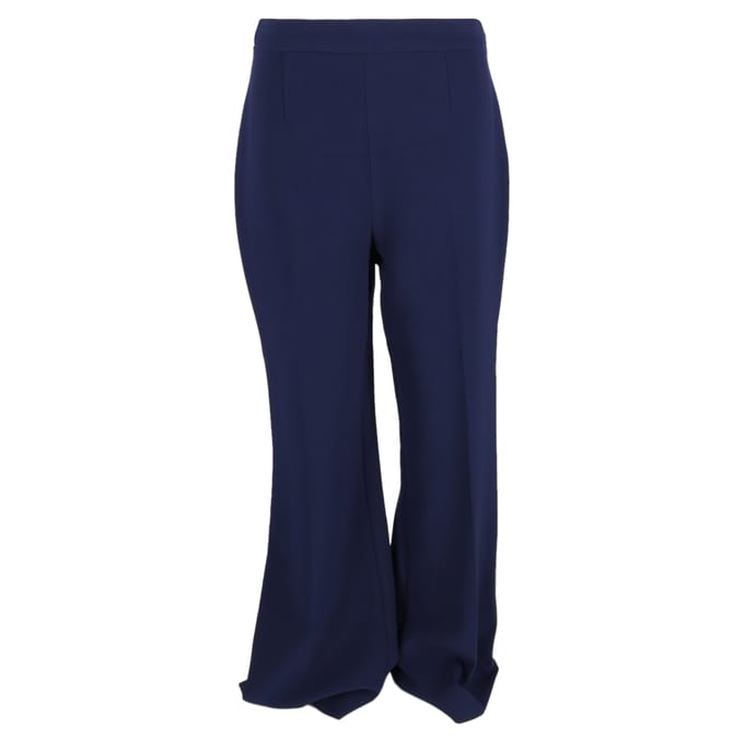 Diane Von Furstenberg flared broek in marineblauwe viscose