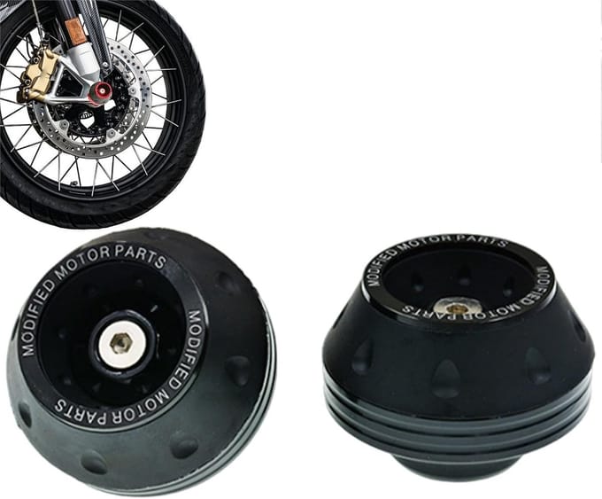 Motorfiets Framebeschermers - Valpads Set - Motor Beschermen - Aluminium Legering - 2 Stuks - Zwart